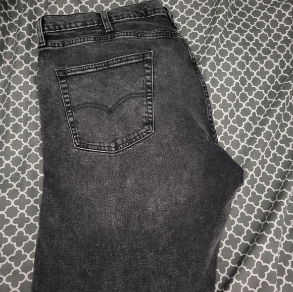 Levis 512 Distressed Slim Jeans. Dark Grey - Picture 2 of 5